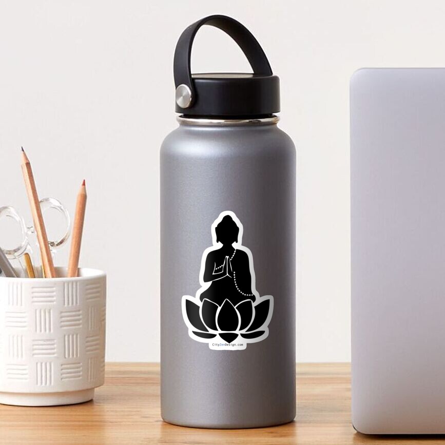 Buddha on a Lotus Sticker