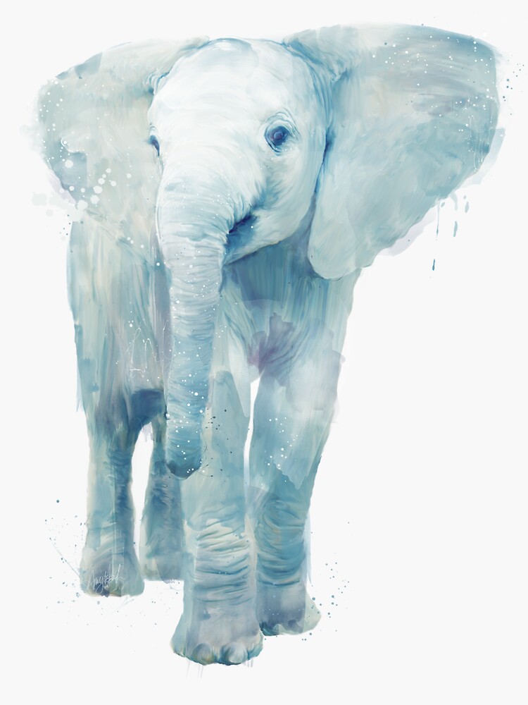 Thumbnail 3 of 3, Sticker, Elephant designed and sold by Amy Hamilton.
