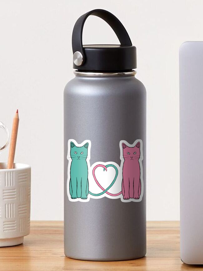 Thumbnail 1 of 3, Sticker, Cat Love designed and sold by IAmPaul.