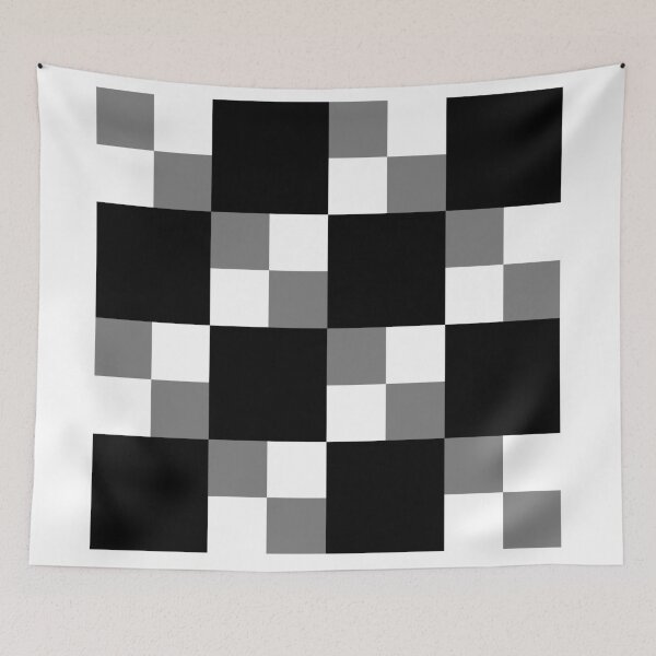 Item preview, Black White Grey Chequered Squares Pattern designed and sold by GetItGiftIt.