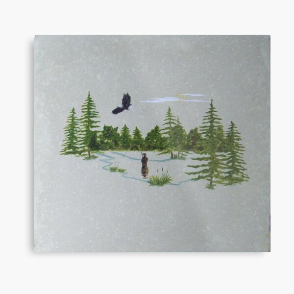 Going fishing Concrete land scape Metal Print