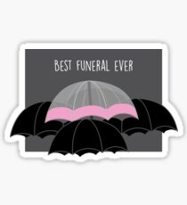 Pink Umbrella- With Text Sticker