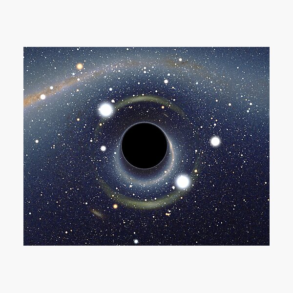 BLACK HOLE. In front of the Large Magellanic Cloud. Photographic Print