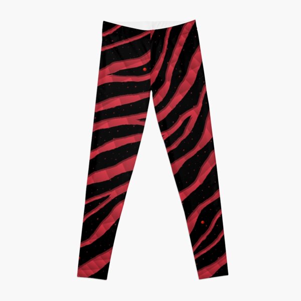 Ripped SpaceTime Stripes - Coral Leggings