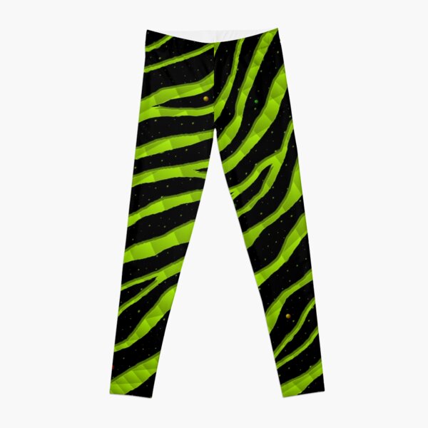 Ripped SpaceTime Stripes - Lime Leggings
