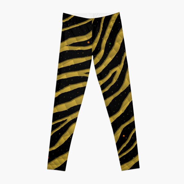 Ripped SpaceTime Stripes - Gold Leggings