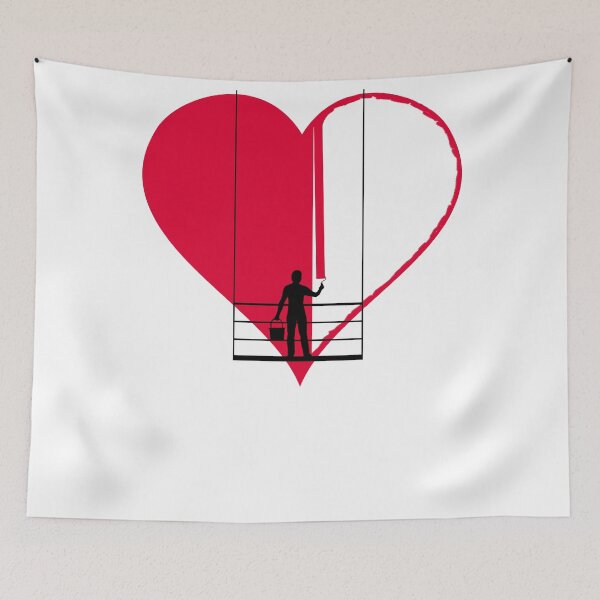 Item preview, Heart Painter Red Funny Heart Love designed and sold by Damn Fine Arts.