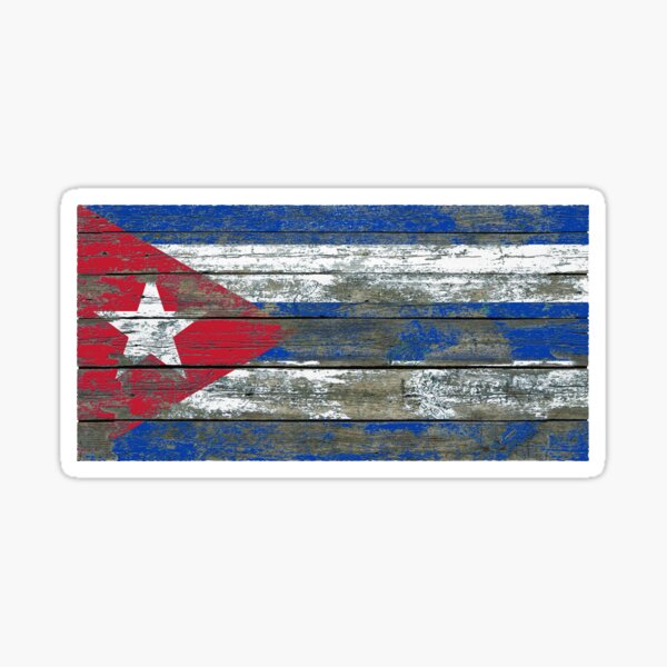 Item preview, Flag of Cuba on Rough Wood Boards Effect designed and sold by JeffBartels.
