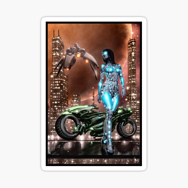 Cyberpunk Painting 047 Sticker