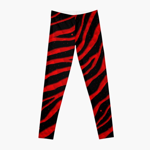 Ripped SpaceTime Stripes - Red Leggings