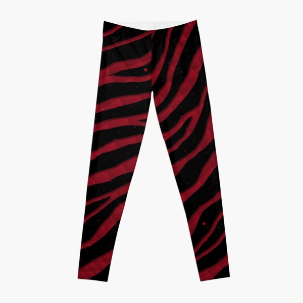 Ripped SpaceTime Stripes - Burgundy Leggings