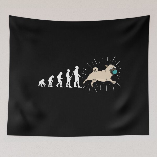 Item preview, Evolution pug dog dogs Fun fun dog fan designed and sold by Damn Fine Arts.