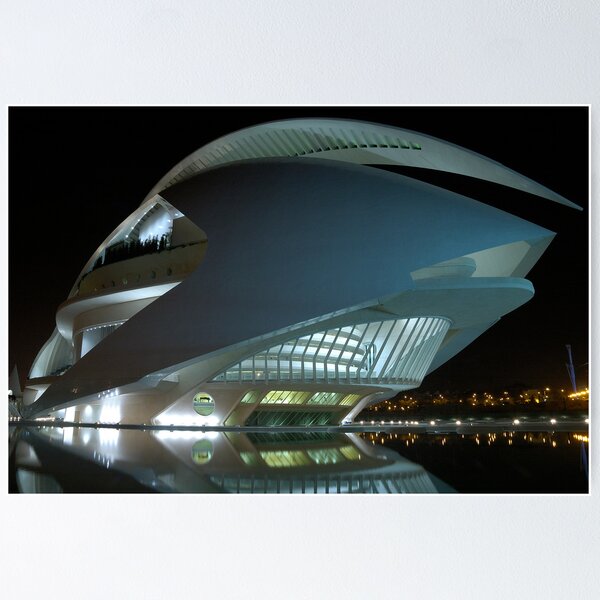 Item preview, Palau De Les Arts - CAC - at night designed and sold by Valfoto.