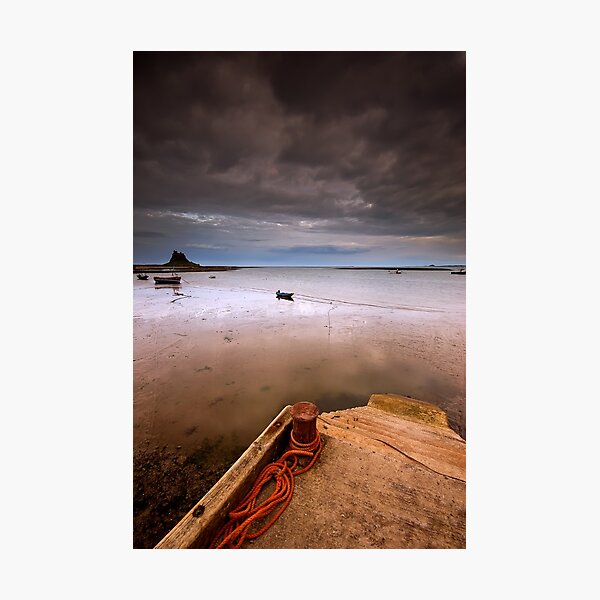 Gloomy Lindisfarne Photographic Print