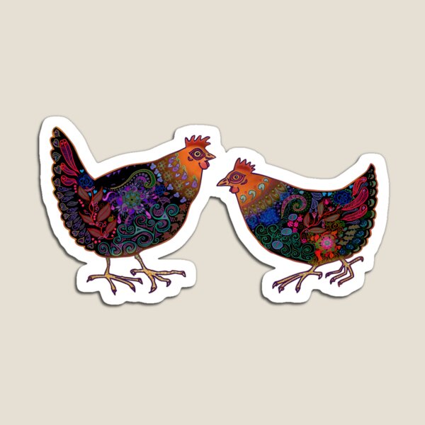 Black Chickens Magnet