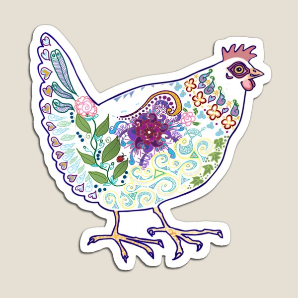 Pink chicken Magnet