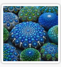 Cool Tone Mandala Stone Collection Sticker