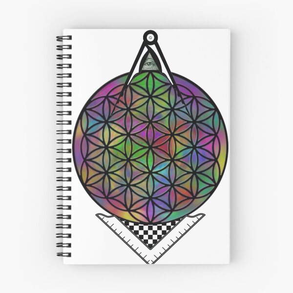 Item preview, Square and Compass flower of life w/ all seeing eye designed and sold by Russell Caruso.
