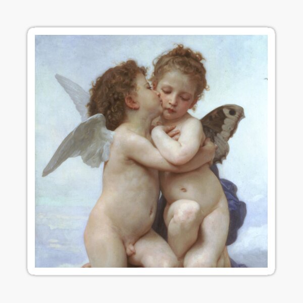 William Adolphe Bouguereau First Kiss Old Master Art Painting Canvas Art Print
