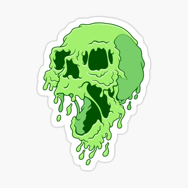 Melty Skull Sticker