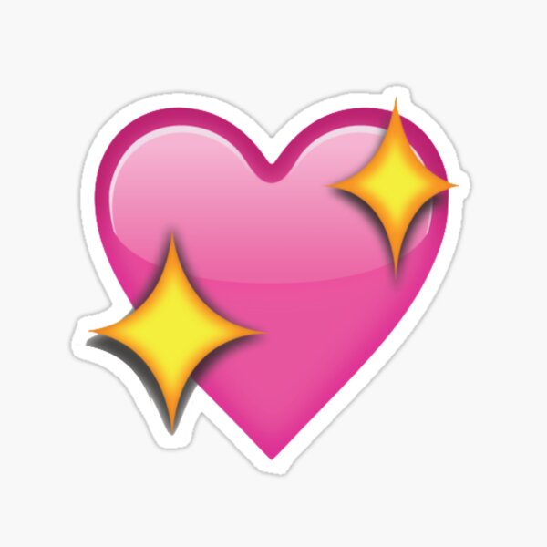 Sparkle Heart Emoji Stickers Redbubble