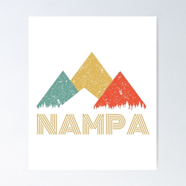 Item preview, Retro City of Nampa Mountain Shirt designed and sold by Theodore Cory.