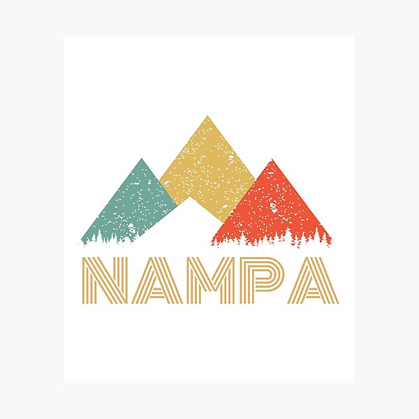 Item preview, Retro City of Nampa Mountain Shirt designed and sold by Theodore Cory.