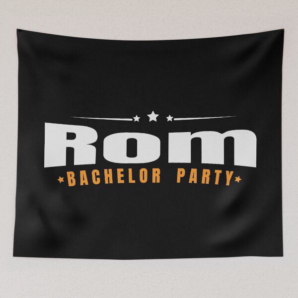 Item preview, Bachelor Party Shirt Rom Pre Wedding Celebration Tee designed and sold by haselshirt.
