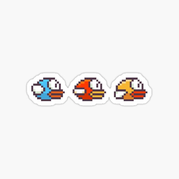 Christmas Flappy Bird - Pixel Art - Sticker