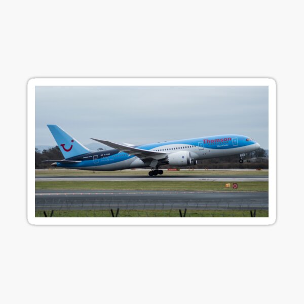 Thomson 787 Dreamliner departing Manchester Airport Sticker
