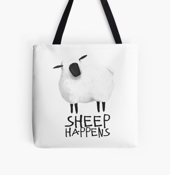 Sheep Portrait Organic Cotton Tote Bag