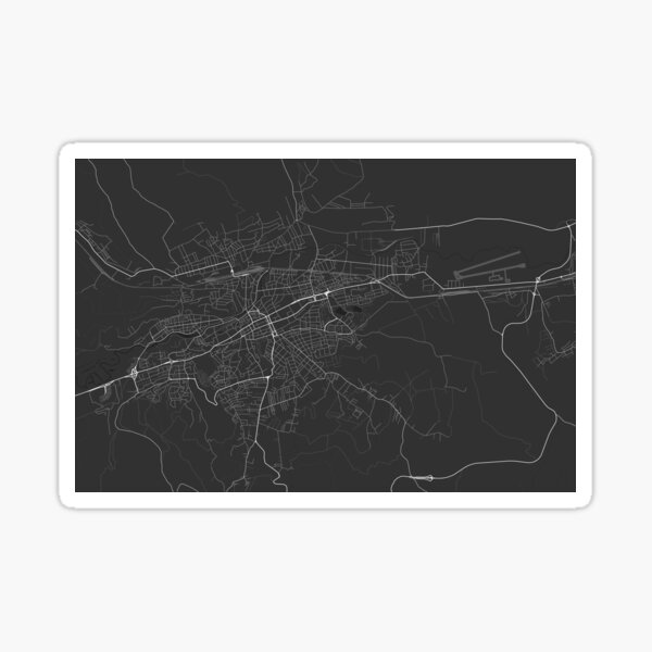 Item preview, Cluj-Napoca, Romania Map. (White on black) designed and sold by Graphical-Maps.