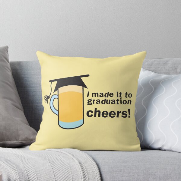 Item preview, I MADE IT TO GRADUATION CHEERS! in a pint beer glass with mortar board hat designed and sold by jazzydevil.