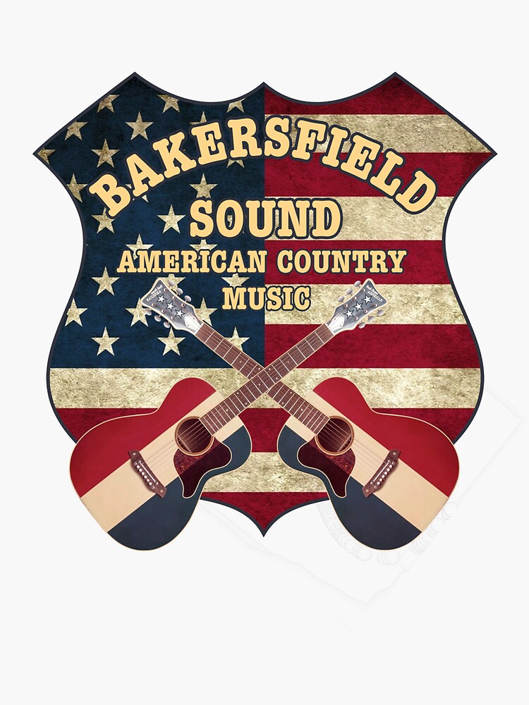 "Bakersfield Country Music California " Sticker for Sale by mayala