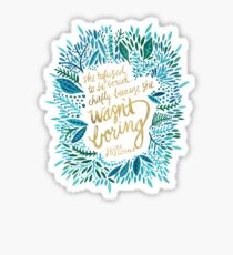 Zelda Fitzgerald – Blue & Gold on Charcoal Sticker