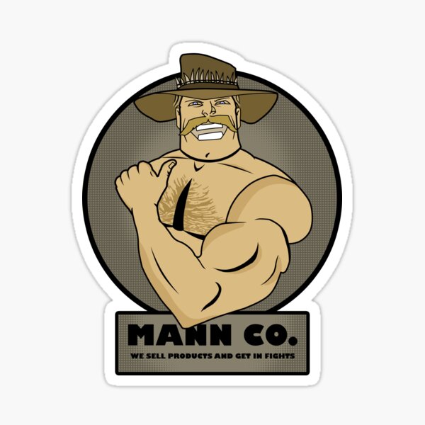 "Mann Co." Sticker for Sale by likejam Redbubble