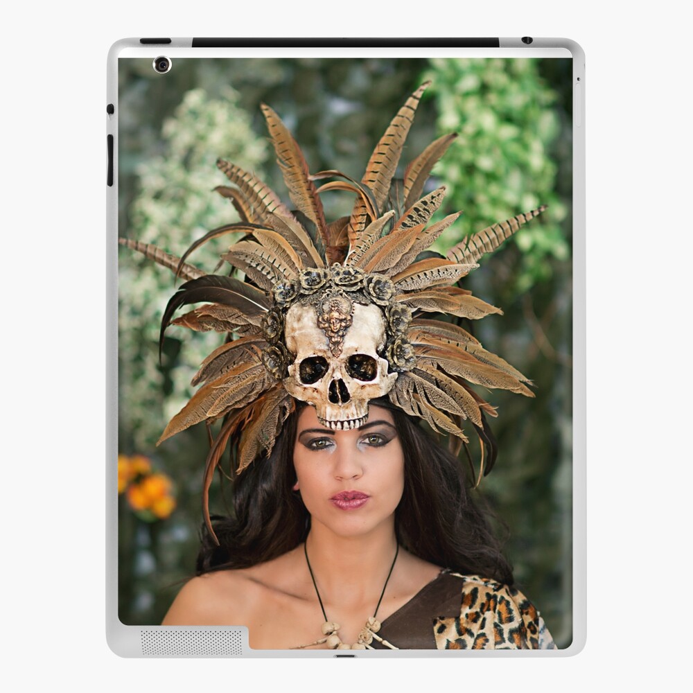 Mesmerizing Nordic Tribal Witch Doctor Woman with Animal Skull Headdress |  MUSE AI