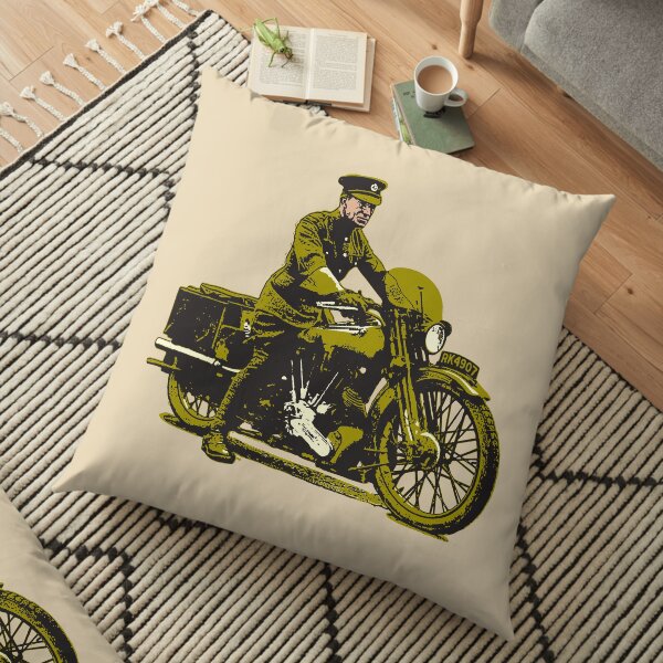 Lawrence of Arabia on his beloved Brough Floor Pillow