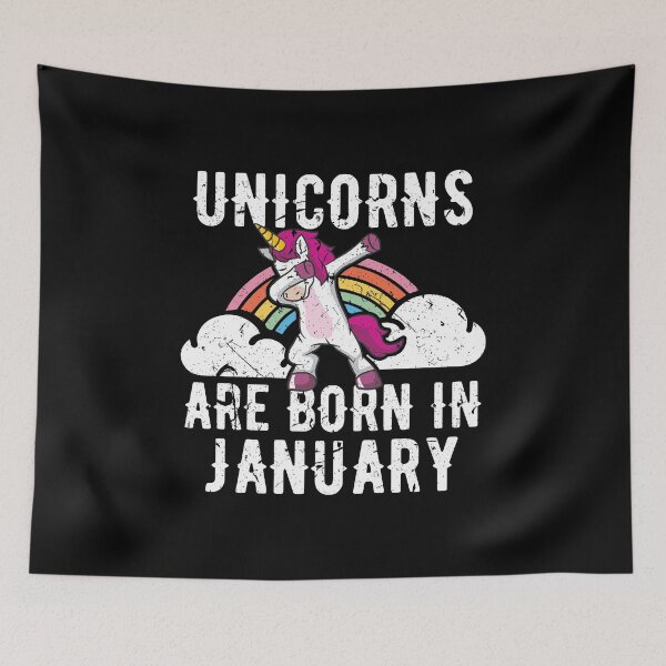 Item preview, Unicorns Are Born In January Shirt Birthday Month Gift Tee designed and sold by haselshirt.