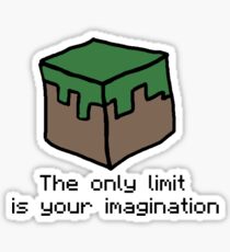 Minecraft Imagination Quote Sticker
