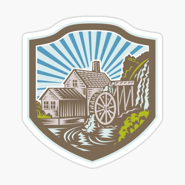 Item preview, Watermill House Shield Retro designed and sold by patrimonio.