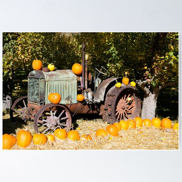 Item preview, Pumpkin Patch Antique Tractor Halloween Thanksgiving designed and sold by Kevin Miller Photography.