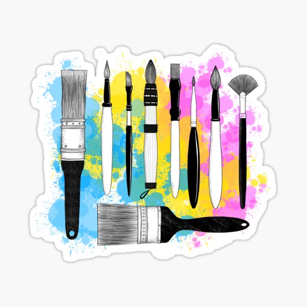 Paintbrushes Sticker