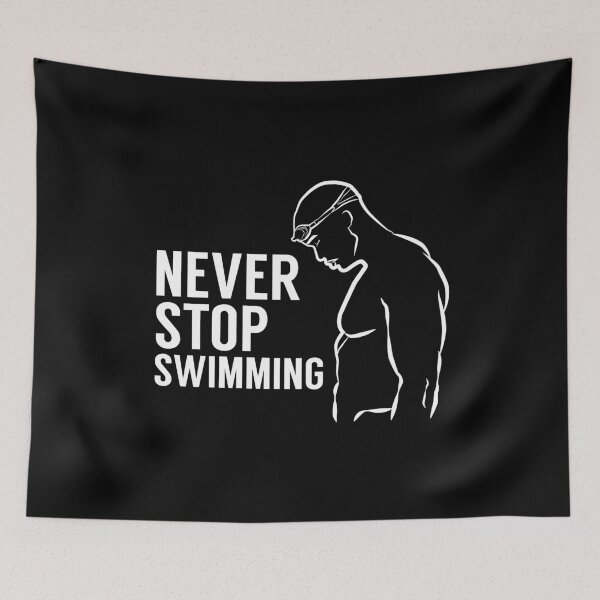 Item preview, Never stop swimming! Motivational swimming tshirt designed and sold by Nessshirts.