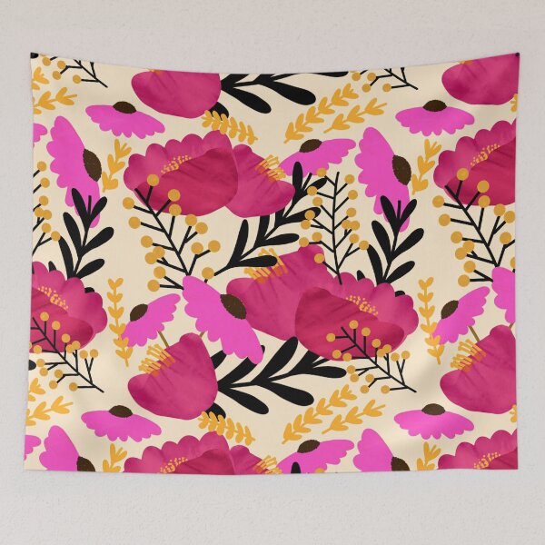 Item preview, Vibrant Floral Wallpaper  designed and sold by MathisDesigns.