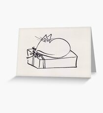 Cats love presents Greeting Card