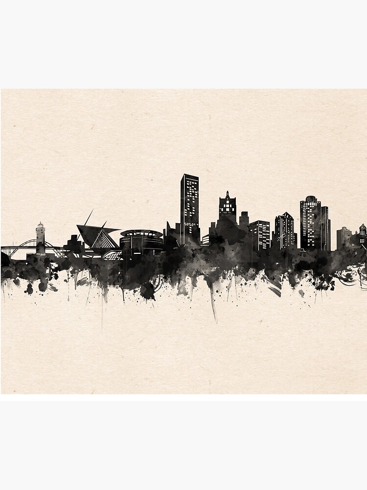 "milwaukee skyline" Tapestry for Sale by BekimART  Redbubble