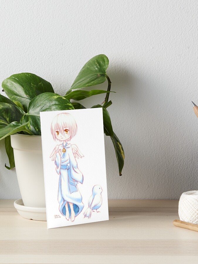 Cute anime boy spreading kindness and love Art Board Print for Sale by  BlueRoseHeart