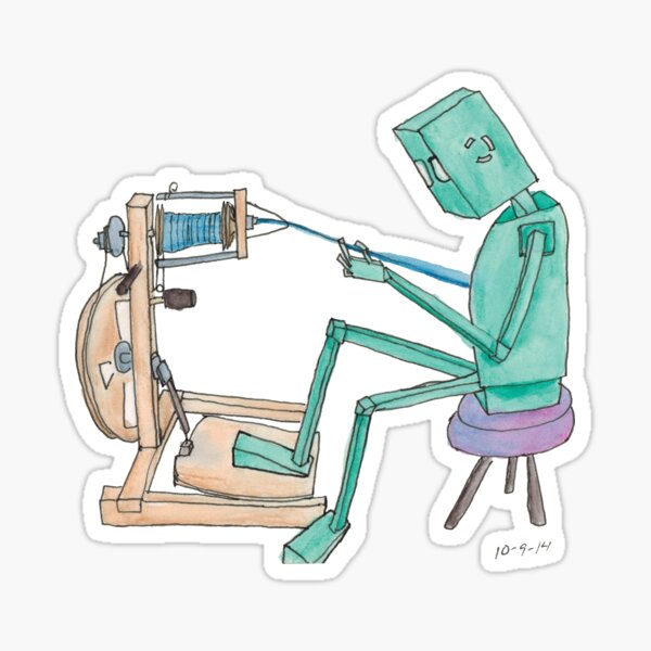 Spinning Robot Sticker
