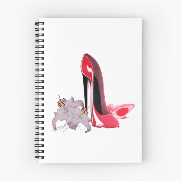 Item preview, Red Stiletto Shoe and Lilies designed and sold by ckeenart.